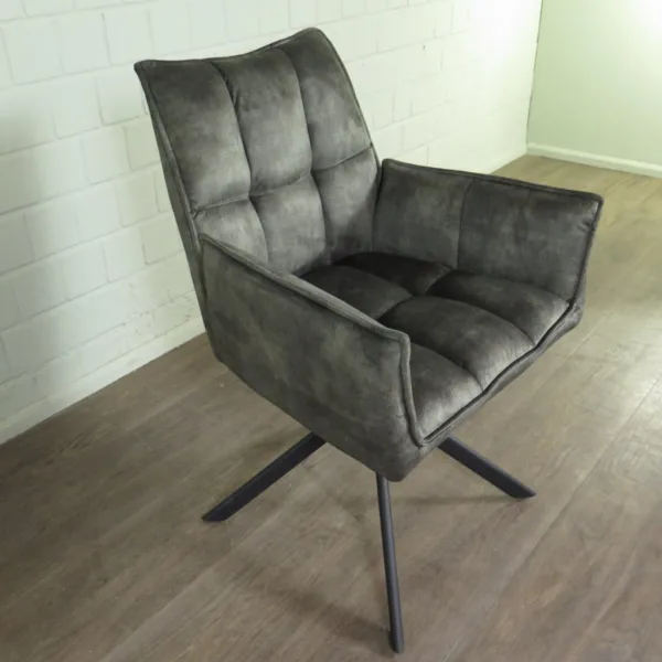 Retro Design Stuhl Esszimmerstuhl Lodengrün - immagine 10