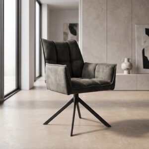 Retro Design Stuhl Esszimmerstuhl Lodengrün