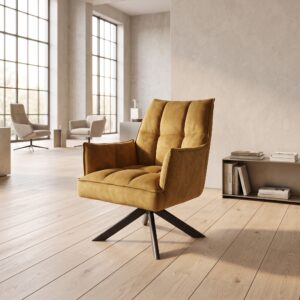 Retro Design Sessel Senfgelb