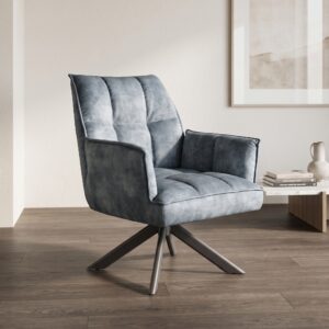 Retro Design Sessel Silberblau