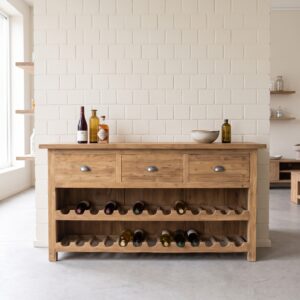 Weinschrank Weinregal Teakholz 1,60 m