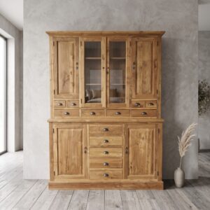 Vitrine Bücherschrank Teakholz 1,65 m