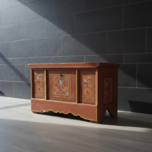 Truhe Bauernmalerei Barock 1790 Kiefer