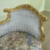 Couch Sofa Barockstil Gold-Silberblau 1,40 m - immagine 11