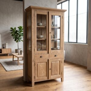 Vitrine Bücherschrank Teakholz 1,00 m