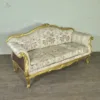 Sofa Couch Neubarock Gold-Cremeweiß