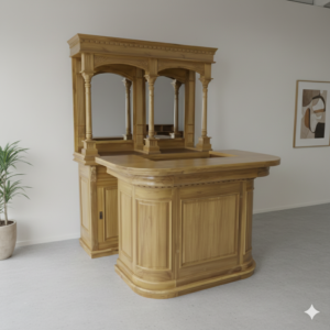 Englische Bar Theke Tresen Teakholz 1,65 m