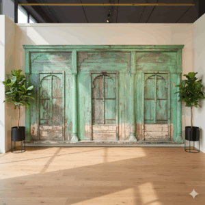 Türelement Tür Eingangstür Haustür 1870 Teakholz