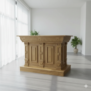 Theke Tresen Bella Elegance 1,66 m Teakholz