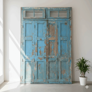 Tür Eingangstür Haustür 1910 Teakholz