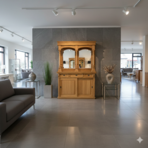 Englische Bar Rückwandbuffet Teakholz 1,65 m