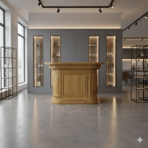 Englische Bar Tresen Teakholz 1,65 m