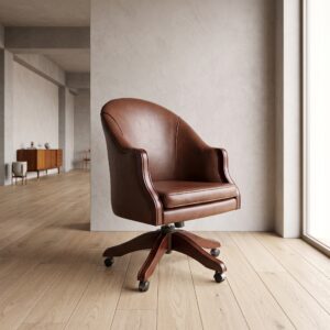Bürostuhl Schreibtischstuhl Leder Braun