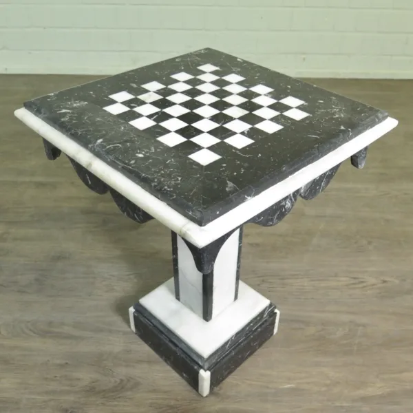 Spieltisch Gartentisch Schach Dame Marmor - immagine 8