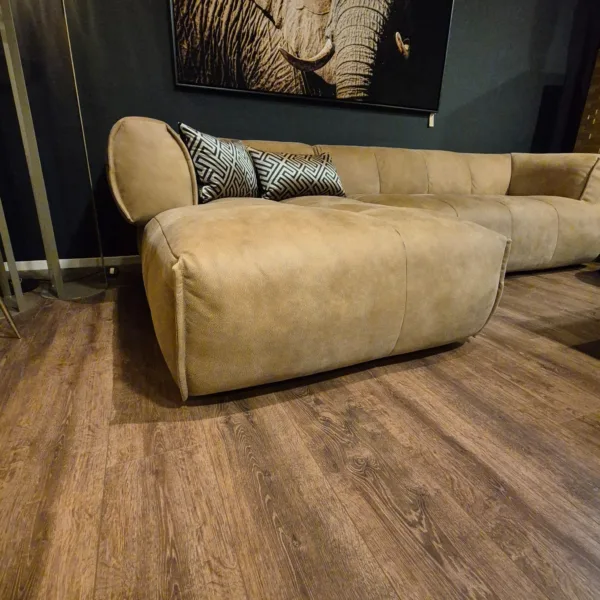 Sofa Couch Eckcouch Ecksofa Leder Camel 1,55 m x 3,00 m - immagine 6