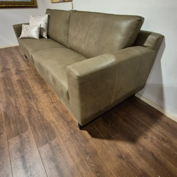 Sofa Couch Olive Leder 2,40 m - immagine 4