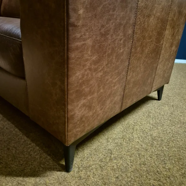 Couch Sofa Leder Antikbraun 1,80 m - immagine 7
