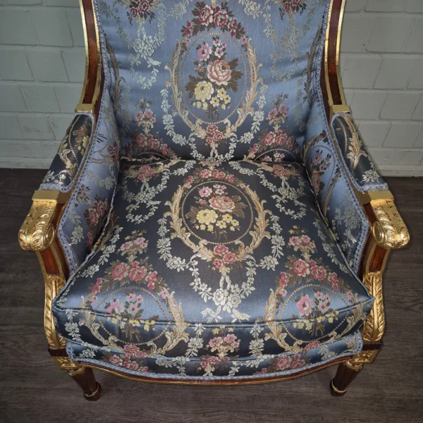 Barocksessel Sessel Barockstil Blau - immagine 7