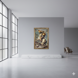 Gemälde Bild Wandbild Jacques-Louis David "Napoleon überquert die Alpen" 1,37 m x 2,00 m