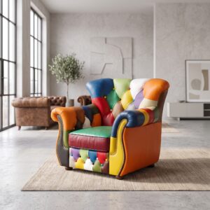Chesterfield Sessel Leder Modell Karneval
