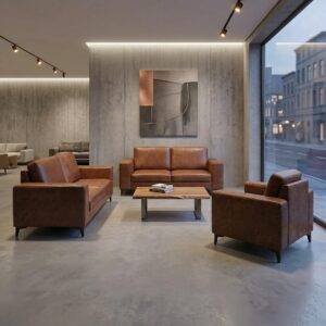 Couchgarnitur Antikbraun 2,5-2-1 Leder