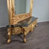 Konsolentisch mit Wandspiegel 1,78 m Barockstil Marmor Gold - immagine 23