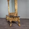 Konsolentisch mit Wandspiegel 1,78 m Barockstil Marmor Gold - immagine 4
