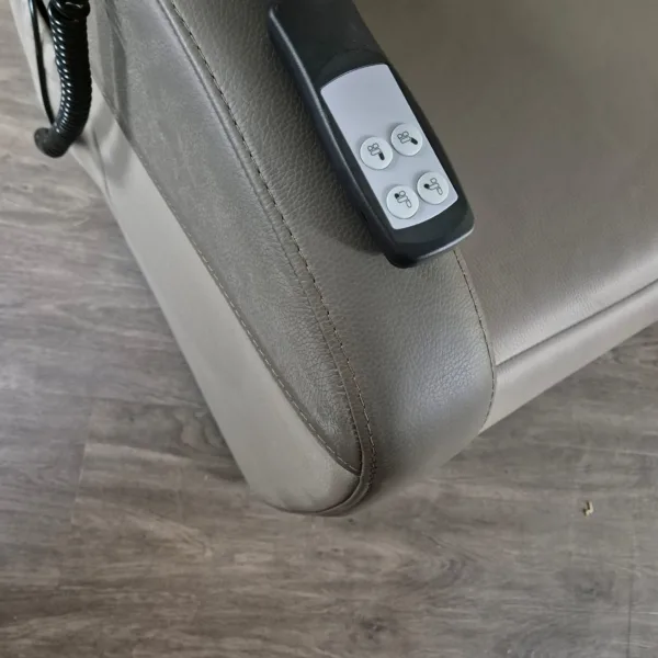 Elektrisches Relaxsofa Relaxcouch Sofa Leder Beige 1,30 m - immagine 7