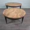 Couchtisch Beistelltische Mangoholz 0,89 m / 0,70 m / 0,42 m - immagine 8