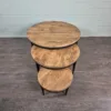 Couchtisch Beistelltische Mangoholz 0,89 m / 0,70 m / 0,42 m - immagine 2