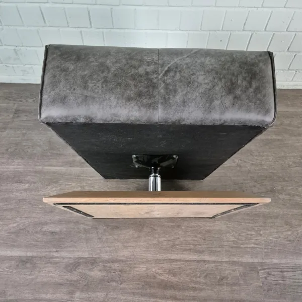 Design Sessel Grau-Braun Leder - immagine 6