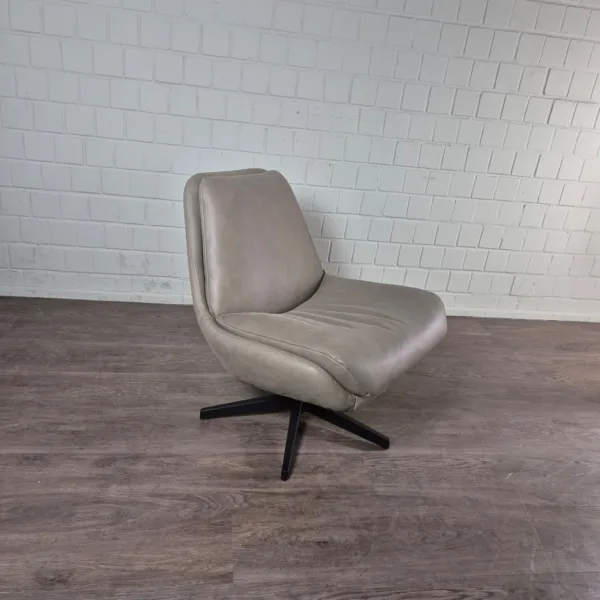 Design Sessel Beige Leder - immagine 2