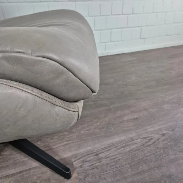 Design Sessel Beige Leder - immagine 8