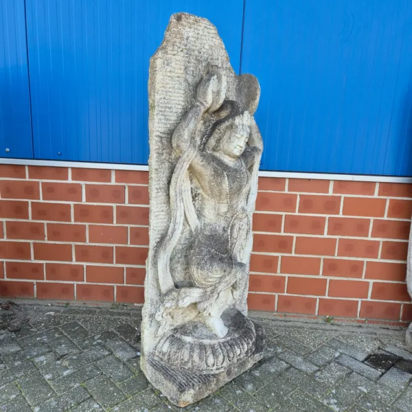 Indische Göttin 1,62 m Steinfigur Granit