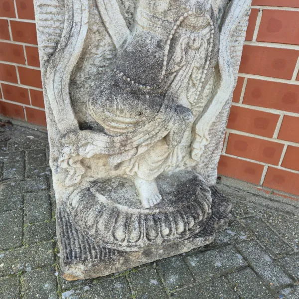 Indische Göttin 1,62 m Steinfigur Granit - immagine 4