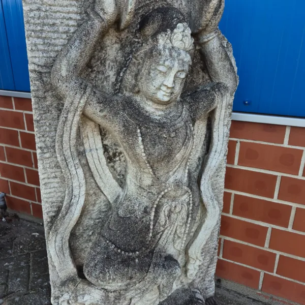 Indische Göttin 1,62 m Steinfigur Granit - immagine 3
