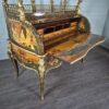 Schreibtisch Louis XV Stil Nussbaum Bronze 1,70 m - immagine 15