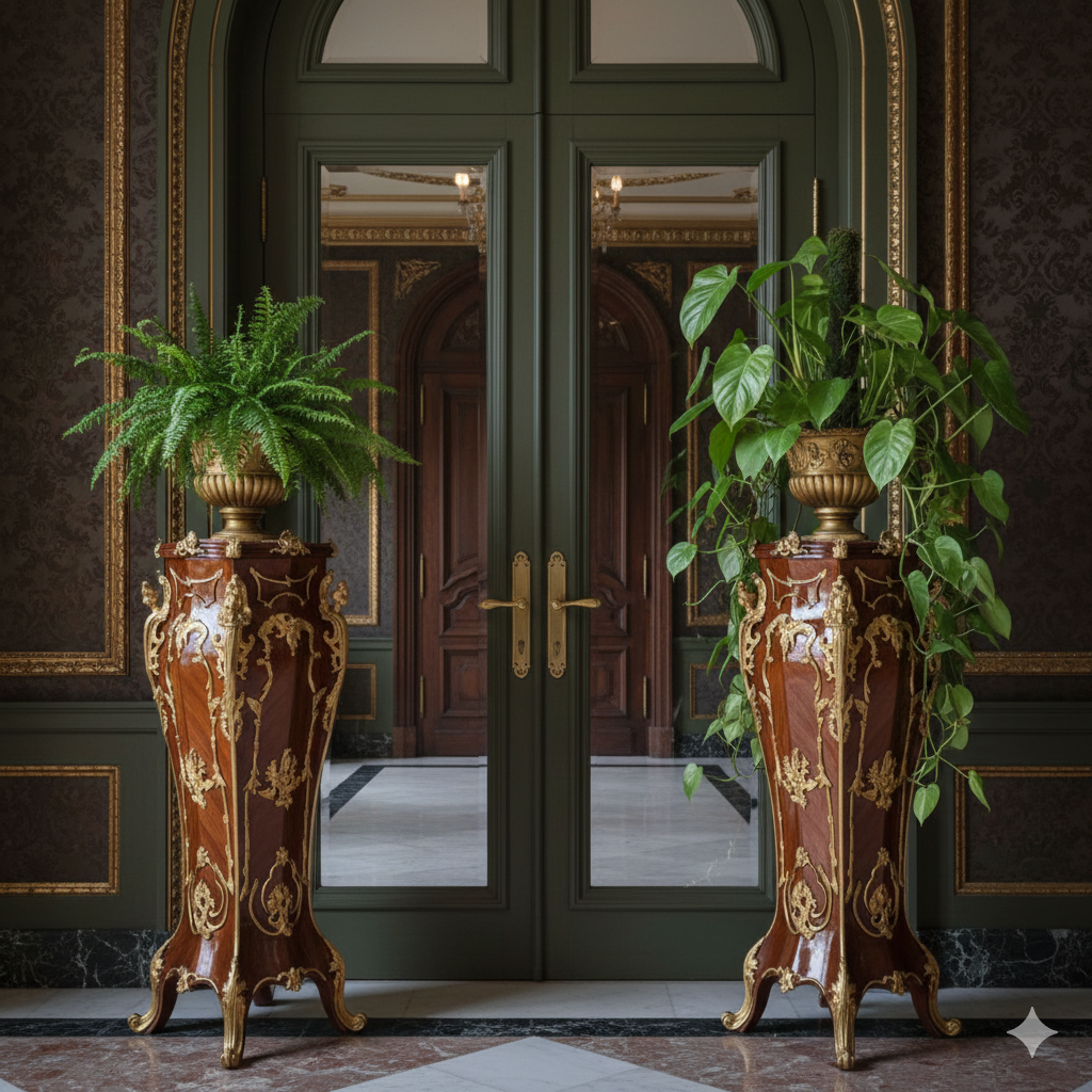 Säule Dekosäule Nussbaum Marmor 1,50 m - immagine 15