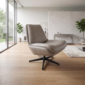 Design Sessel Beige Leder
