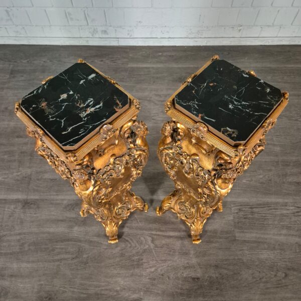 Säule Pfeiler Gold Marmor 0,86 m - immagine 2