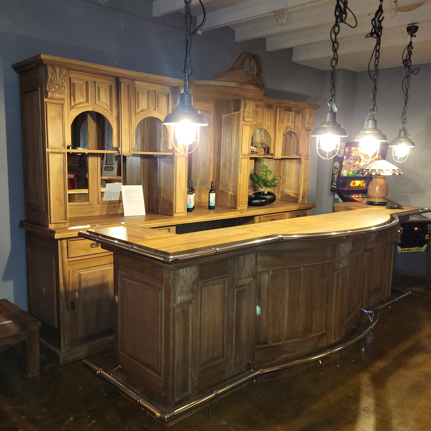 Queen Bar Theke Teakholz 3,60 m - immagine 3