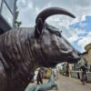 Skulptur Dekoration Stier Bronze 1,55 m - immagine 3