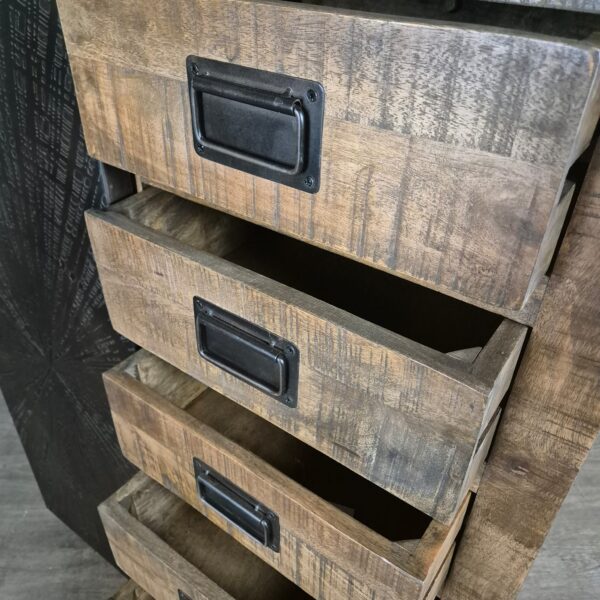 Kommode Beistellschrank Mangoholz 1,00 m - immagine 12
