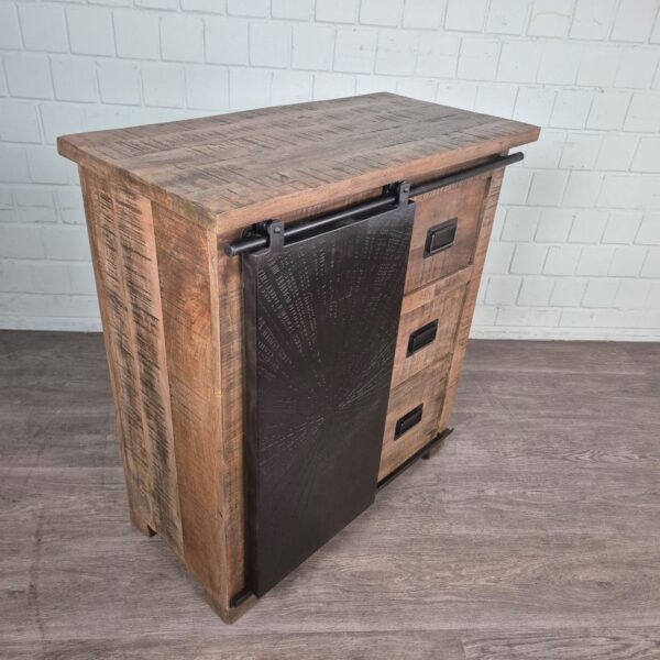 Kommode Beistellschrank Mangoholz 0,85 m