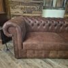 Chesterfield Sofa Couch Leder Antikbraun 4,00 m - immagine 4