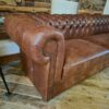 Chesterfield Sofa Couch Leder Antikbraun 4,00 m - immagine 3