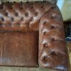 Chesterfield Sofa Couch Leder Antikbraun 4,00 m - immagine 7