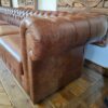 Chesterfield Sofa Couch Leder Antikbraun 4,00 m - immagine 6