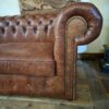 Chesterfield Sofa Couch Leder Antikbraun 4,00 m - immagine 5