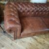 Chesterfield Sofa Couch Leder Antikbraun 4,00 m - immagine 2